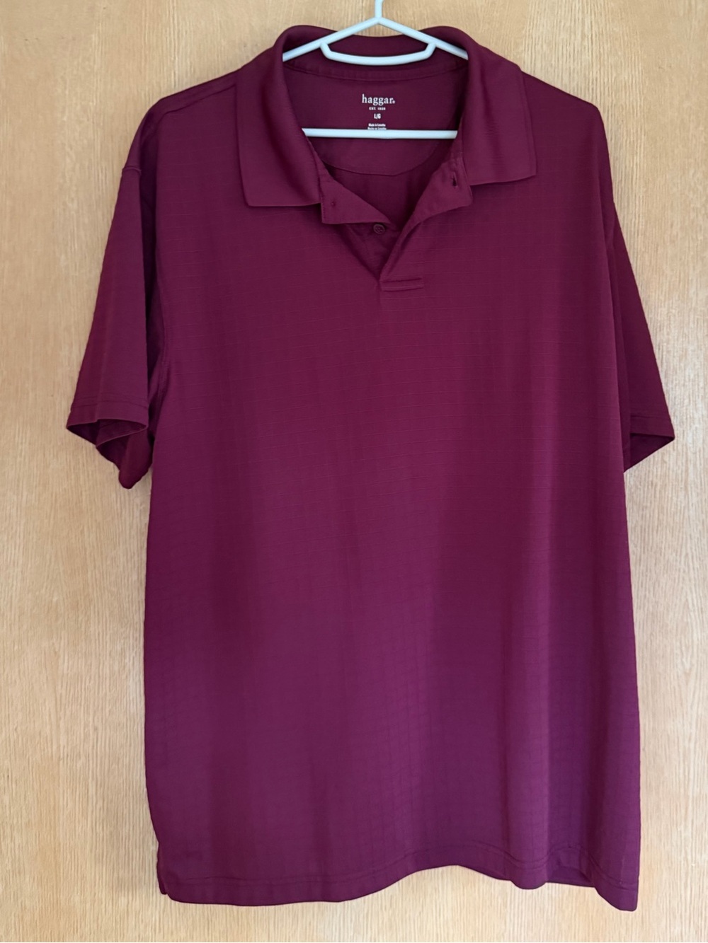 Haggar Men's Maroon Polo Shirt